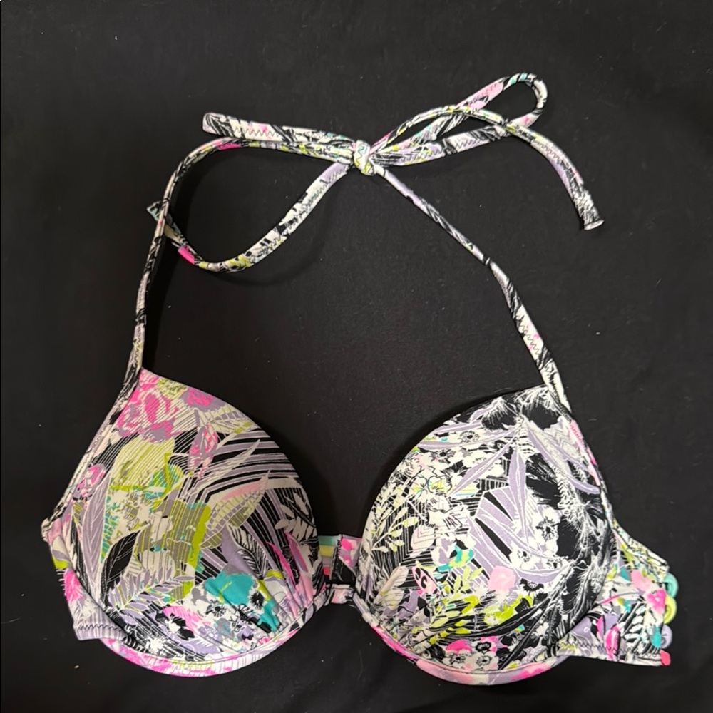 Colorful Patterned Bikini Top